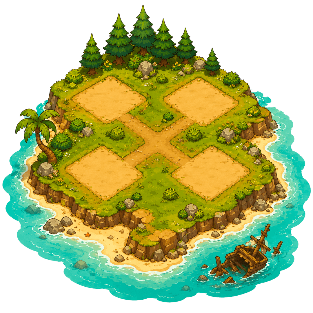 Une île nue, au tout début